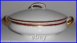 Richard Kampf Porcelain China Austria Red WithGold Casserole Mint