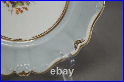 Ridgway Pattern 3055 Gloucester Shape Hand Painted Flowers Grey & Gold Plate A
