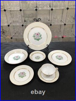 Rondo by Valmont China 75 Pieces of Vintage Gold Rimmed China