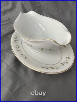 Rose China Japan Fine China Service For 12, Gold Leaf Design