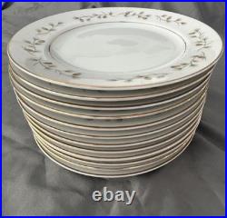 Rose China Japan Fine China Service For 12, Gold Leaf Design