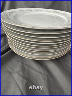 Rose China Japan Fine China Service For 12, Gold Leaf Design