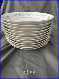 Rose China Japan Fine China Service For 12, Gold Leaf Design