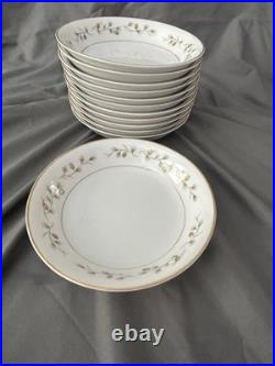 Rose China Japan Fine China Service For 12, Gold Leaf Design