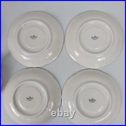 Rosenthal China Gold Rim Sansoucci Set Of 4 Cups And Saucers Porcelain Embossed