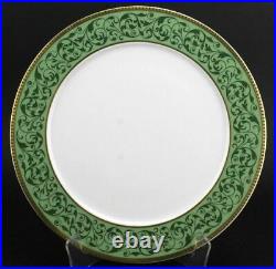 Rosenthal Epoque Charger Dinner Plate Green and Gold, Porcelain, 13 Inch, New