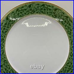 Rosenthal Epoque Charger Dinner Plate Green and Gold, Porcelain, 13 Inch, New