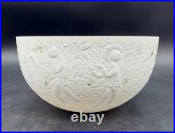 Rosenthal Magic Flute White Green Leaves 7.75 Vegetable Bowl Bjorn Wiinblad