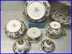 Royal Albert Bone China 100 Years English Chintz Teapot Set 22ct Gold 1st, 2nd