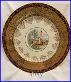 Royal China Collector Plates Set of 10 Porcelain 22 Karat Gold Trim Decorative