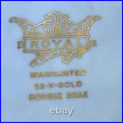 Royal China Inc Warranted 22K Gold Bonnie Brae Dinner Plates