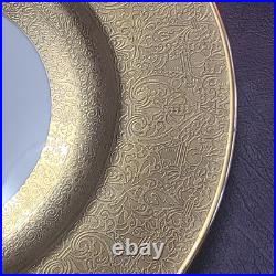 Royal China Set of 10 22k Gold Encrusted Charger Plates Courting Couple 10.25in Royal China Set of 10 22k Gold Encrusted Charger Plates Courting Couple 10.25in