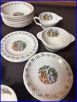 Royal China Warranted 22Kt Gold Early American Plate Sets