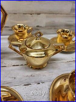 Royal China Warranted 22 Carat Gold Tea Set