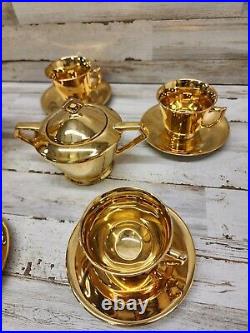 Royal China Warranted 22 Carat Gold Tea Set