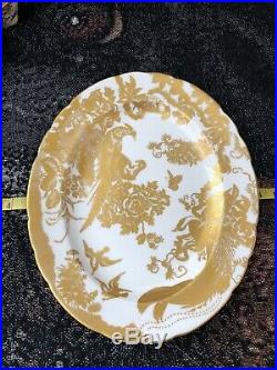 Royal Crown Derby GOLD AVES 13 x 11 oval PLATTER england china