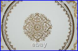 Royal Doulton Raised Gold Floral Scrollwork Beaded Gold 10 1/2 Inch Plate A