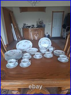 Royal Kent Poland Porcelain China Bavarian Rose 31 Piece Formal Dining Set