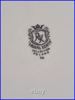 Royal Kent Poland Porcelain China Bavarian Rose 31 Piece Formal Dining Set