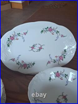 Royal Kent Poland Porcelain China Bavarian Rose 31 Piece Formal Dining Set