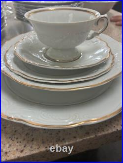 Royal Kent Porcelain China Set of 8 Rose Gold