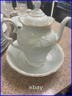 Royal Kent Porcelain China Set of 8 Rose Gold