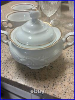 Royal Kent Porcelain China Set of 8 Rose Gold