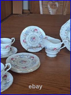 Royal Standard Fine China Pink & Blue Floral Design 20 Piece Dinnerware Grouping Royal Standard Fine China Pink & Blue Floral Design 20 Piece Dinnerware Grouping
