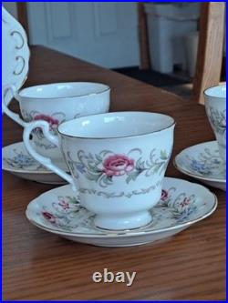 Royal Standard Fine China Pink & Blue Floral Design 20 Piece Dinnerware Grouping Royal Standard Fine China Pink & Blue Floral Design 20 Piece Dinnerware Grouping