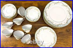 Royal Tettau Duchess Blue Green 39 Pc China Set Germany 1794 8 Place Settings Royal Tettau Duchess Blue Green 39 Pc China Set Germany 1794 8 Place Settings