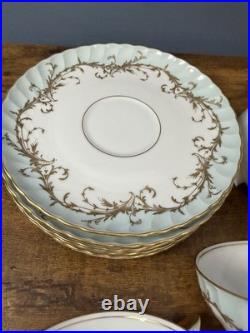 Royal Tettau Duchess Blue Green 39 Pc China Set Germany 1794 8 Place Settings