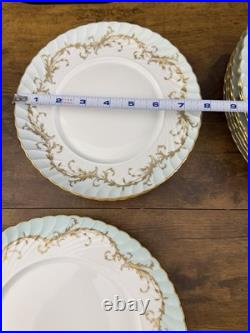Royal Tettau Duchess Blue Green 39 Pc China Set Germany 1794 8 Place Settings