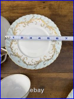 Royal Tettau Duchess Blue Green 39 Pc China Set Germany 1794 8 Place Settings