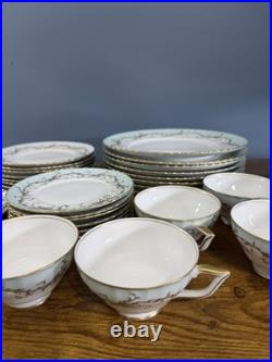 Royal Tettau Duchess Blue Green 39 Pc China Set Germany 1794 8 Place Settings