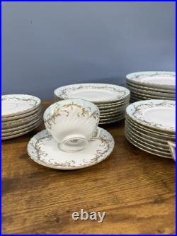 Royal Tettau Duchess Blue Green 39 Pc China Set Germany 1794 8 Place Settings