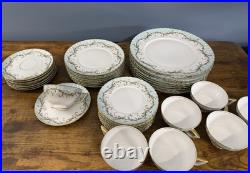Royal Tettau Duchess Blue Green 39 Pc China Set Germany 1794 8 Place Settings