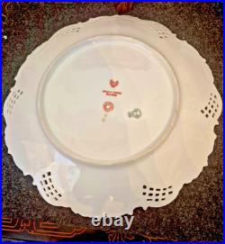 Royal Vienna Austria 9.75 Dinner Plate Gold Encrusted Exotic Bird Ovington Bros