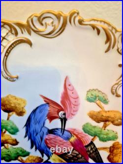 Royal Vienna Austria 9.75 Dinner Plate Gold Encrusted Exotic Bird Ovington Bros