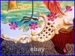 Royal Vienna Austria 9.75 Dinner Plate Gold Encrusted Exotic Bird Ovington Bros