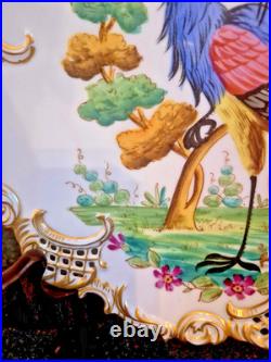 Royal Vienna Austria 9.75 Dinner Plate Gold Encrusted Exotic Bird Ovington Bros