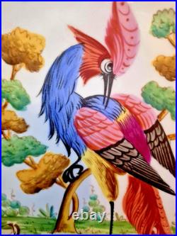 Royal Vienna Austria 9.75 Dinner Plate Gold Encrusted Exotic Bird Ovington Bros