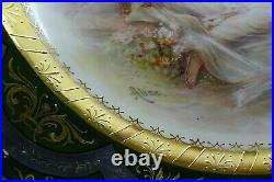 Royal Vienna Nude Enamel Gold Gilt Hand Painted Portrait Plate Art Nouveau Ahne