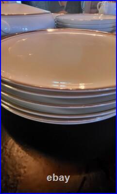Royalton China Company 45 Piece Translucent Porcelain Double Gold Rim Fine