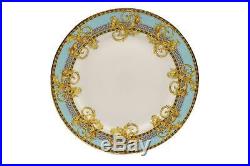 Royalty Porcelain 16-pc 24K Gold Greek Key Dinner Set, Bone China Porcelain