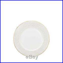 Royalty Porcelain 57-pc White Gold Dinner Set 24K Gold, Bone China Porcelain