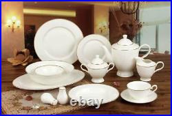 Royalty Porcelain Romantic Bloom 57-pc Dinnerware Set for 8, Bone China