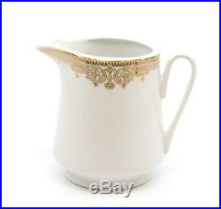 Royalty Porcelain Vintage Floral Gold 49-pc Dinnerware Set'Venezia', Bone China