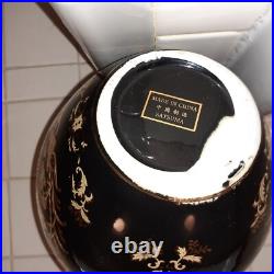 SATSUMA China Beautiful Porcelain/Ceramic Black with Gold Vase Greek/Roman Scene SATSUMA China Beautiful Porcelain/Ceramic Black with Gold Vase Greek/Roman Scene