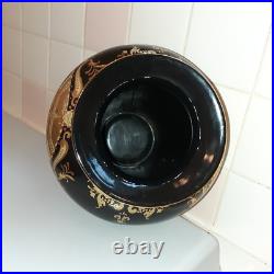 SATSUMA China Beautiful Porcelain/Ceramic Black with Gold Vase Greek/Roman Scene SATSUMA China Beautiful Porcelain/Ceramic Black with Gold Vase Greek/Roman Scene