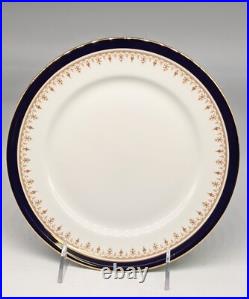 SET 4 Aynsley Leighton Cobalt and Gold 8 Salad Plates Smooth 12 AVAIL